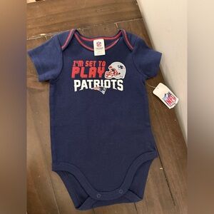 NFL Patriots Navy Blue Baby Bodysuit
